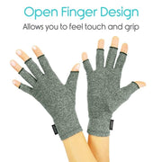 Vive Health Arthritis Compression Gloves - Soft Open Finger Design - Pair - Senior.com Arthritis Gloves
