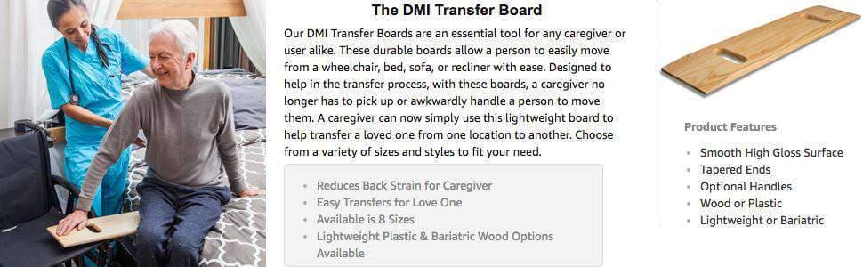 DMI Deluxe Solid Wood Bariatric Patient Transfer Boards - Senior.com Transfer Equipment