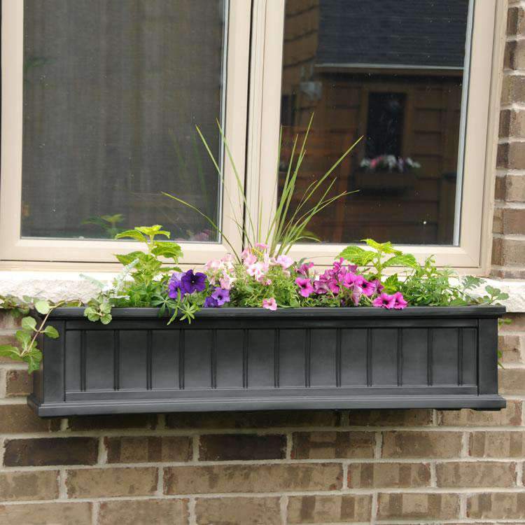Mayne Cape Cod Window Box Planters - 4 Foot - Senior.com Planters