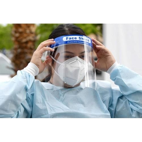 Clear Anti-Fog Reusable Face Shield with Elastic Headband - Box of 10 - Senior.com Face Shields