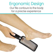 Vive Health Foot Files - 3 Piece Set - Removes Dry Damaged Skin - Senior.com Foot Scrubbers