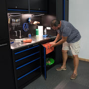Montezuma 2-Door Base Garage Cabinet with Stainless Steel Top - Senior.com Garage Cabinets