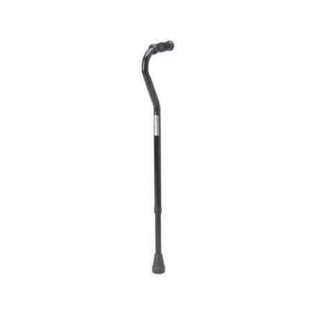 Medline Bariatric Offset Handle Black Cane - 500 lb Weight Cap - Senior.com Canes