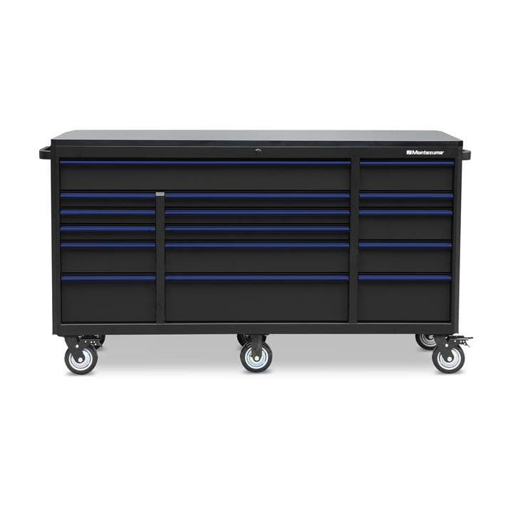 Montezuma Large 72 X 24 Inch Tool Box Rolling Tool Cabinet With Multiple Power Outlets & Drawers - Senior.com Tool Cabinets