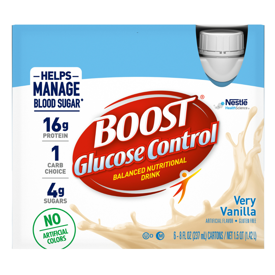 Nestle Boost® Glucose Control Oral Nutritional Supplement - 8 oz. Cartons - Senior.com Vitamins & Supplements