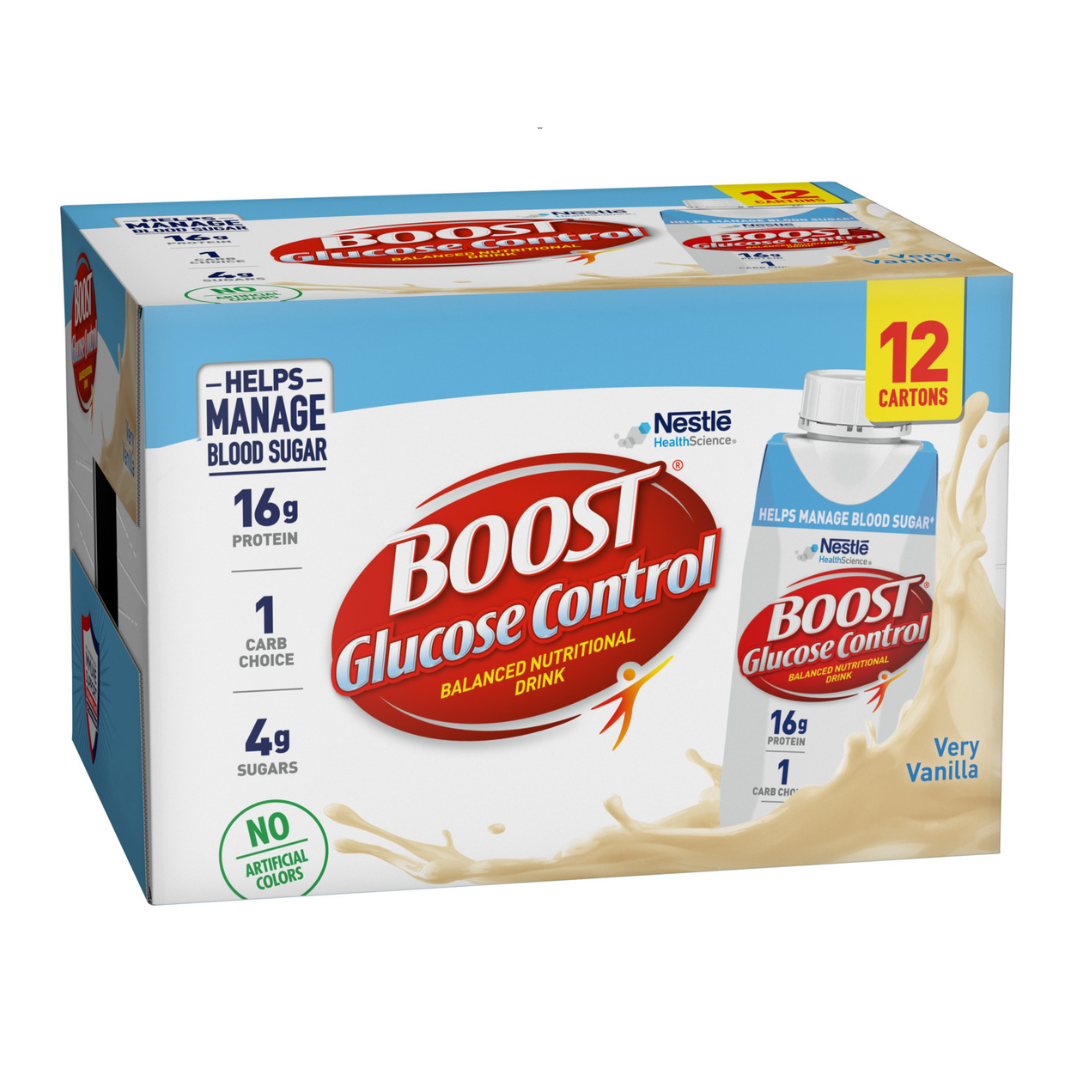 Nestle Boost® Glucose Control Oral Nutritional Supplement - 8 oz. Cartons - Senior.com Vitamins & Supplements