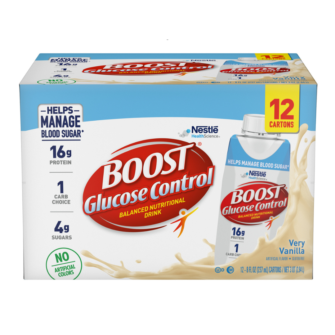 Nestle Boost® Glucose Control Oral Nutritional Supplement - 8 oz. Cartons - Senior.com Vitamins & Supplements