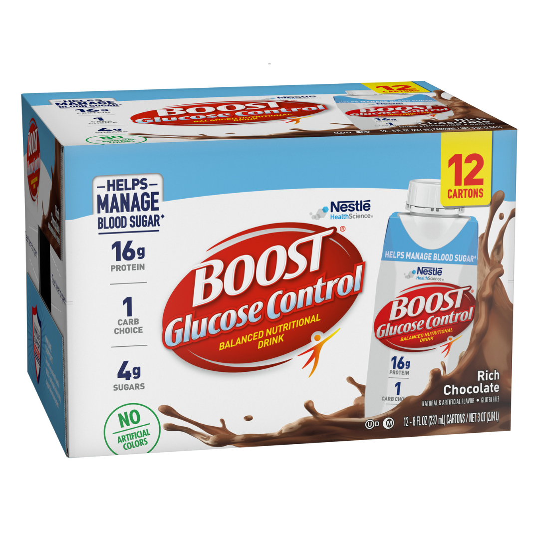 Nestle Boost® Glucose Control Oral Nutritional Supplement - 8 oz. Cartons - Senior.com Vitamins & Supplements
