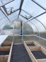 Exaco RIGA 4s Greenhouse with Curved Anodized Frame - 108 sq.ft. - Senior.com Greenhouses