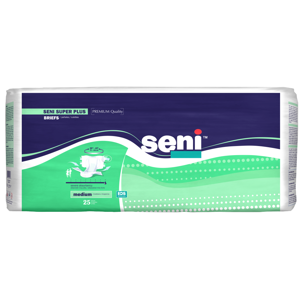 Seni Super Plus Premium Quality Unisex Briefs- Heavy Absorbency - Case of 75 - Senior.com Briefs