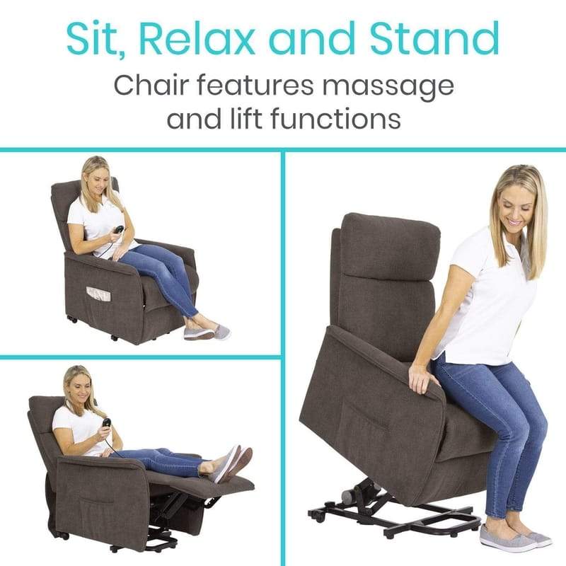 Vive Health Assisted Lift Chair Recliner with Massage - Senior.com Recliners
