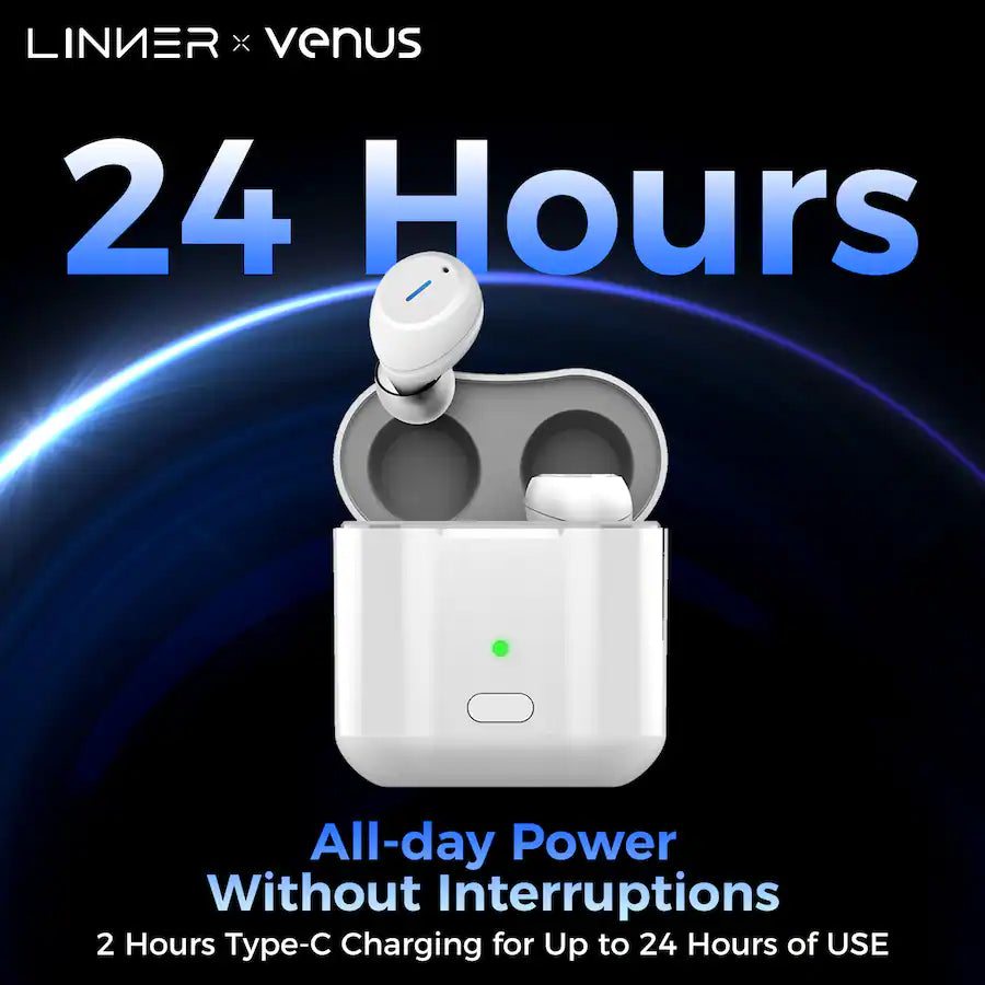 Venus High-Fidelity OTC Hearing Aids - Clear Sound, Comfort Fit, Smart Controls, Ideal for TV and Hearing Loss - Blowout