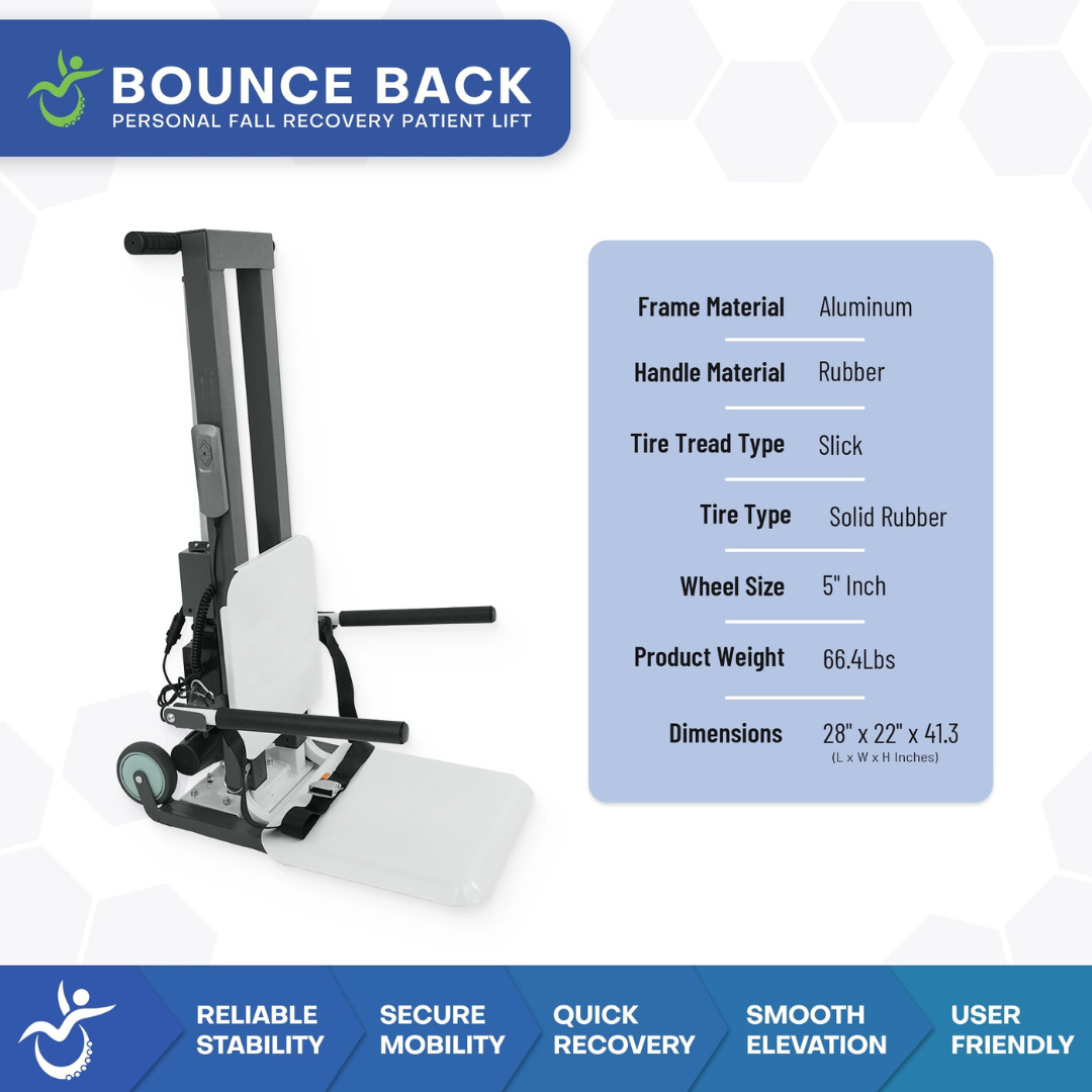 Climbing Steps Bounce Back Fall Recovery Patient Lift - Portable Floor Lifter - Senior.com Patient Lifts