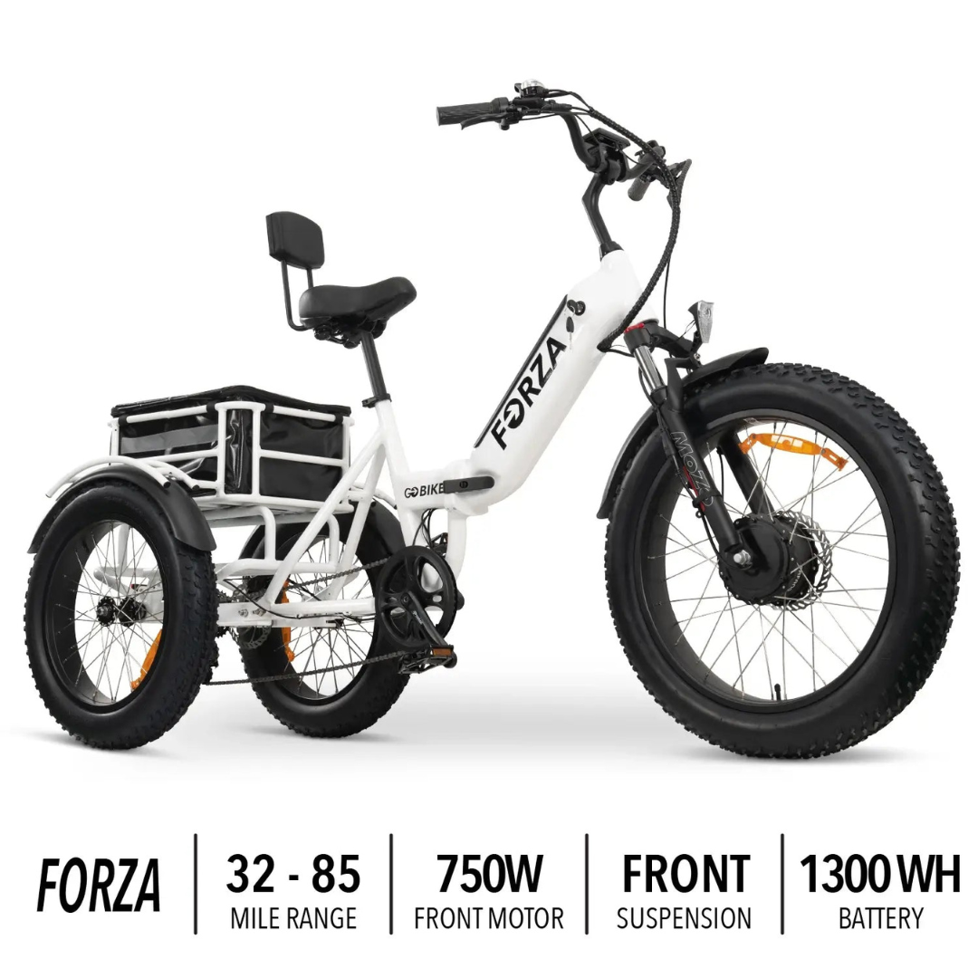 ComfyGo FORZA Electric Tricycle with Rear Storage - Senior.com Electric Bikes