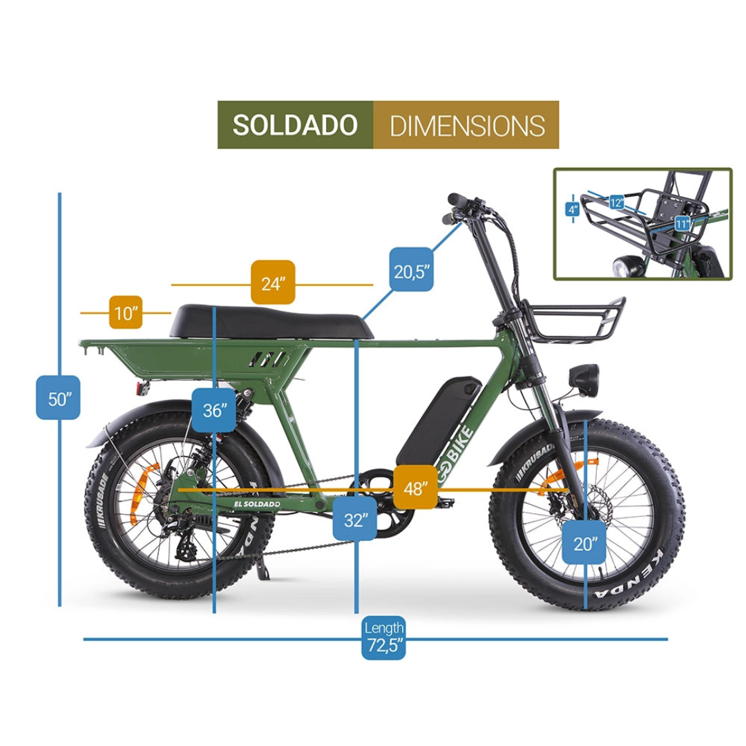 ComfyGo SOLDADO Lightweight 750W Dual-Passenger Electric Bike - Senior.com Electric Bikes