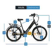 ComfyGo SOLEIL Electric City Bike with Pedal Assistance & Throttle - Senior.com Electric Bikes