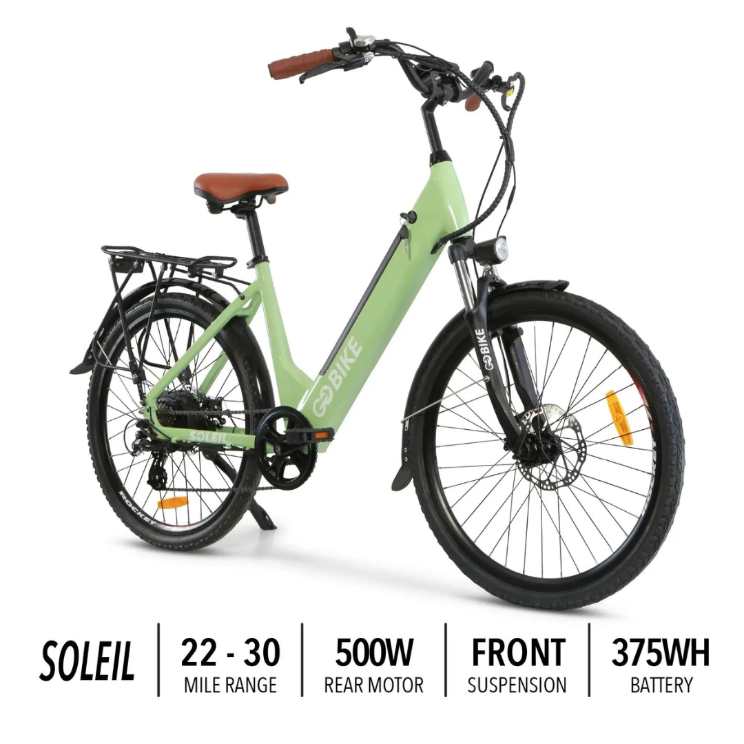 ComfyGo SOLEIL Electric City Bike with Pedal Assistance & Throttle - Senior.com Electric Bikes