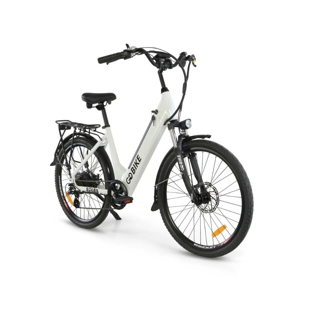 ComfyGo SOLEIL Electric City Bike with Pedal Assistance & Throttle - Senior.com Electric Bikes