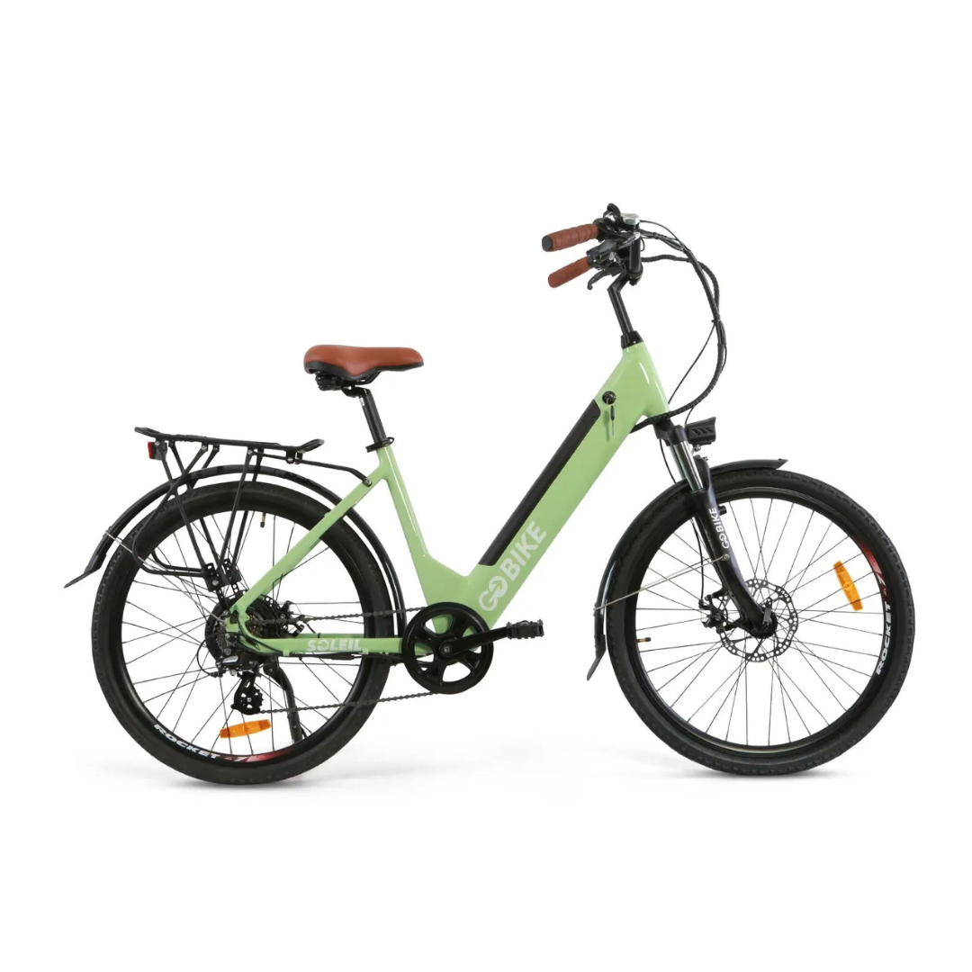 ComfyGo SOLEIL Electric City Bike with Pedal Assistance & Throttle - Senior.com Electric Bikes