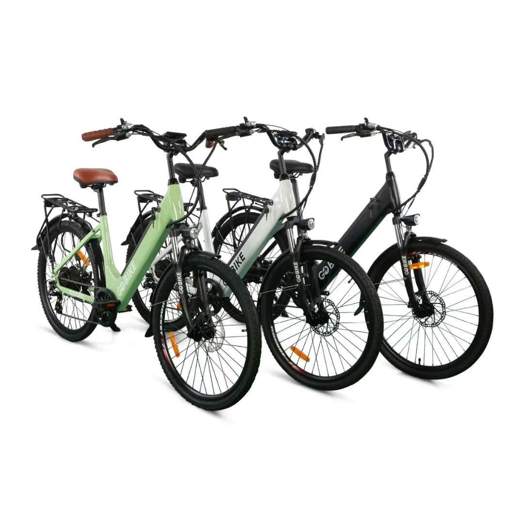 ComfyGo SOLEIL Electric City Bike with Pedal Assistance & Throttle - Senior.com Electric Bikes