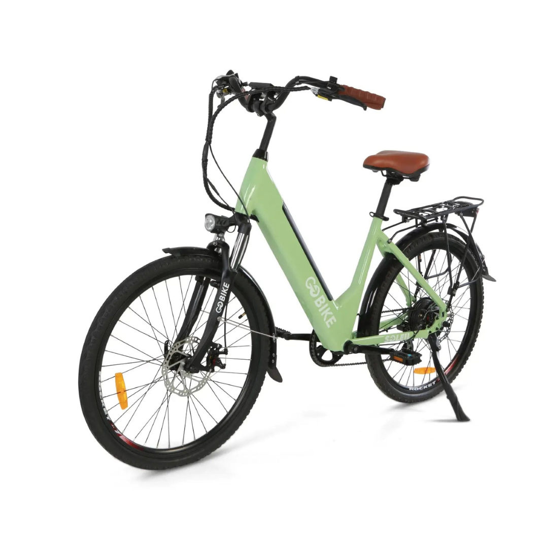 ComfyGo SOLEIL Electric City Bike with Pedal Assistance & Throttle - Senior.com Electric Bikes