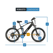 ComfyGo ROBUSTO Electric Mountain Bike with Front and Rear Suspension - Senior.com Electric Bikes