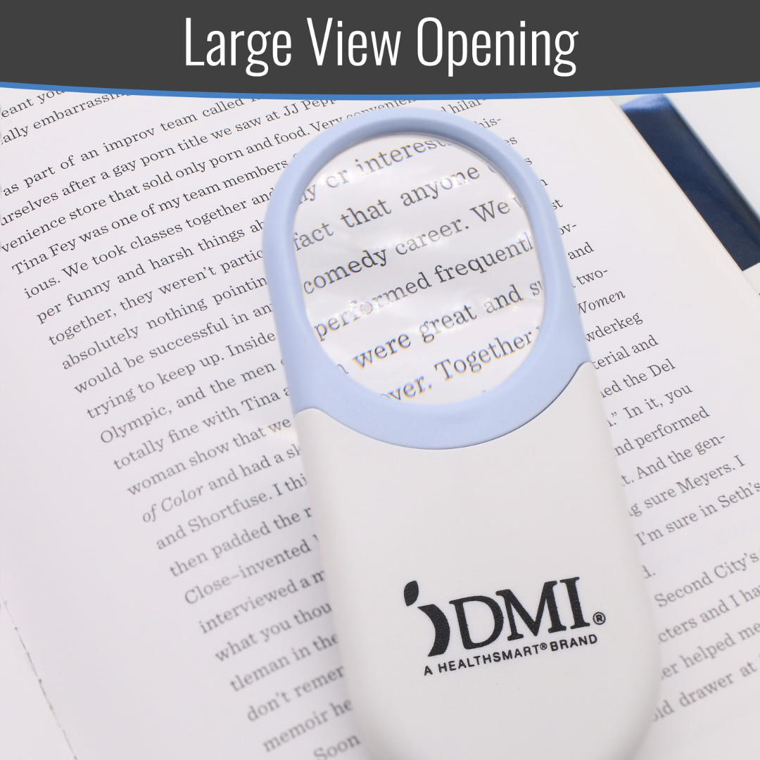 DMI LED Magnifying Glass with Light - Extendable Length - Senior.com Handheld Magnifiers