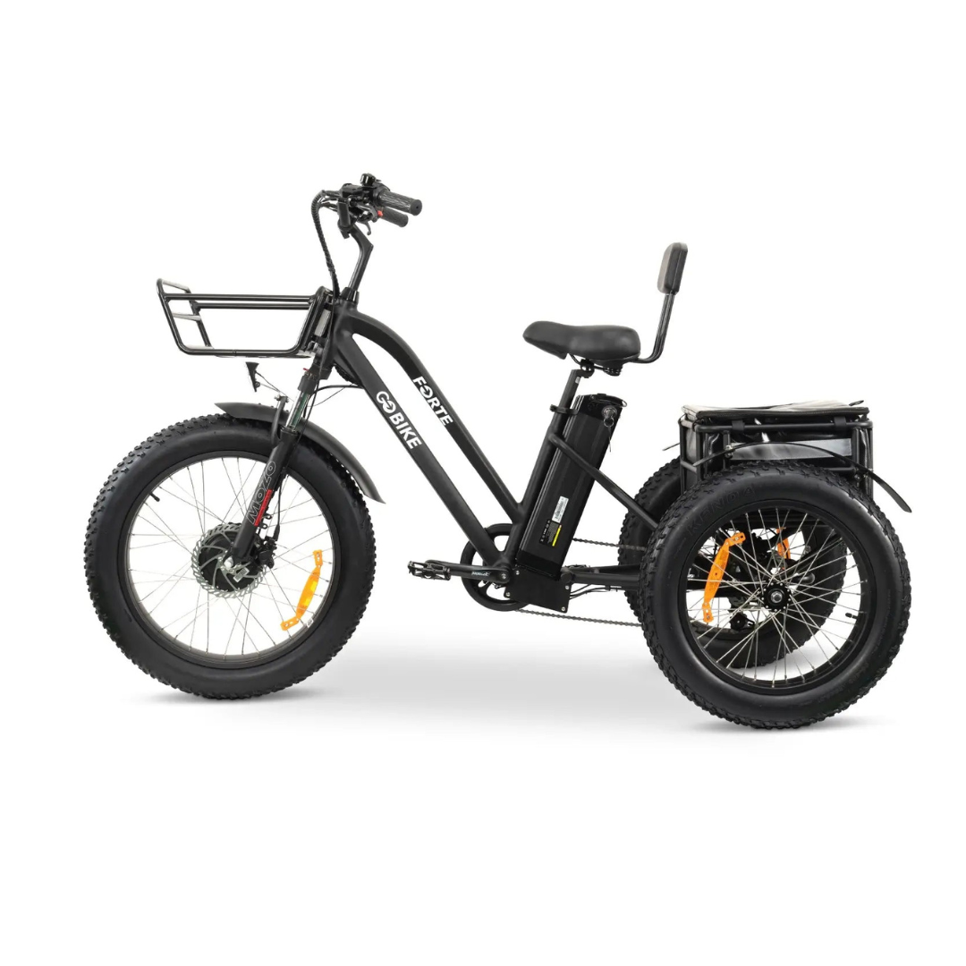 ComfyGo FORTE Electric Tricycle with Front Basket and Rear Storage - Senior.com Electric Bikes