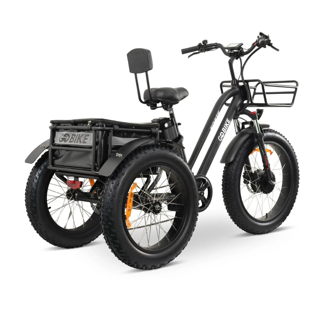 ComfyGo FORTE Electric Tricycle with Front Basket and Rear Storage - Senior.com Electric Bikes