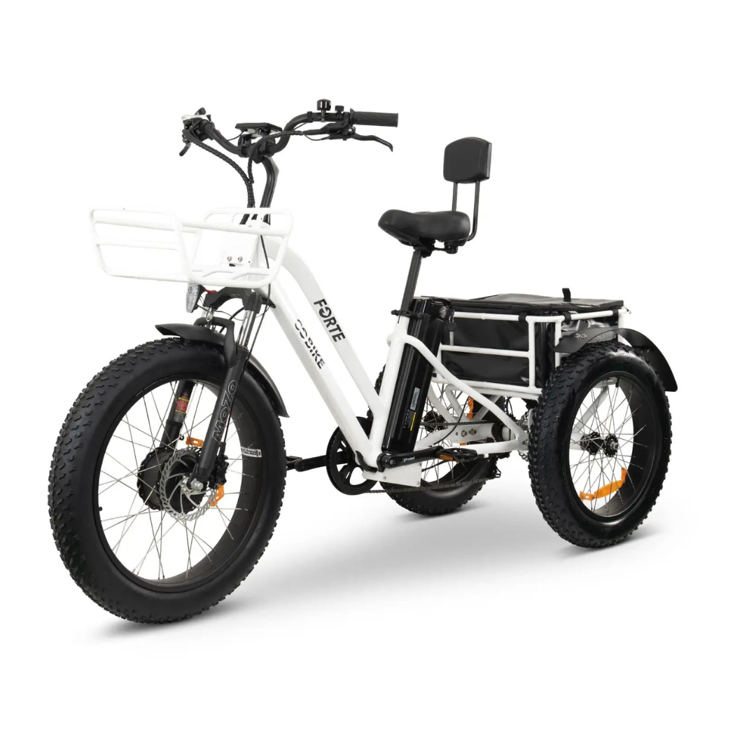 ComfyGo FORTE Electric Tricycle with Front Basket and Rear Storage - Senior.com Electric Bikes