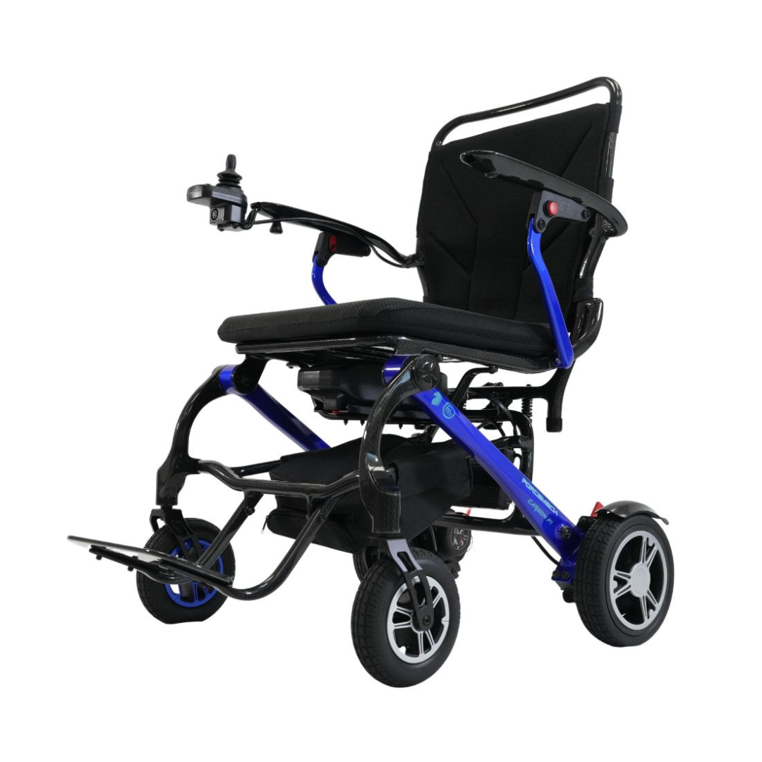 Forcemech Carbon F1 Ultralight Power Wheelchair Blue