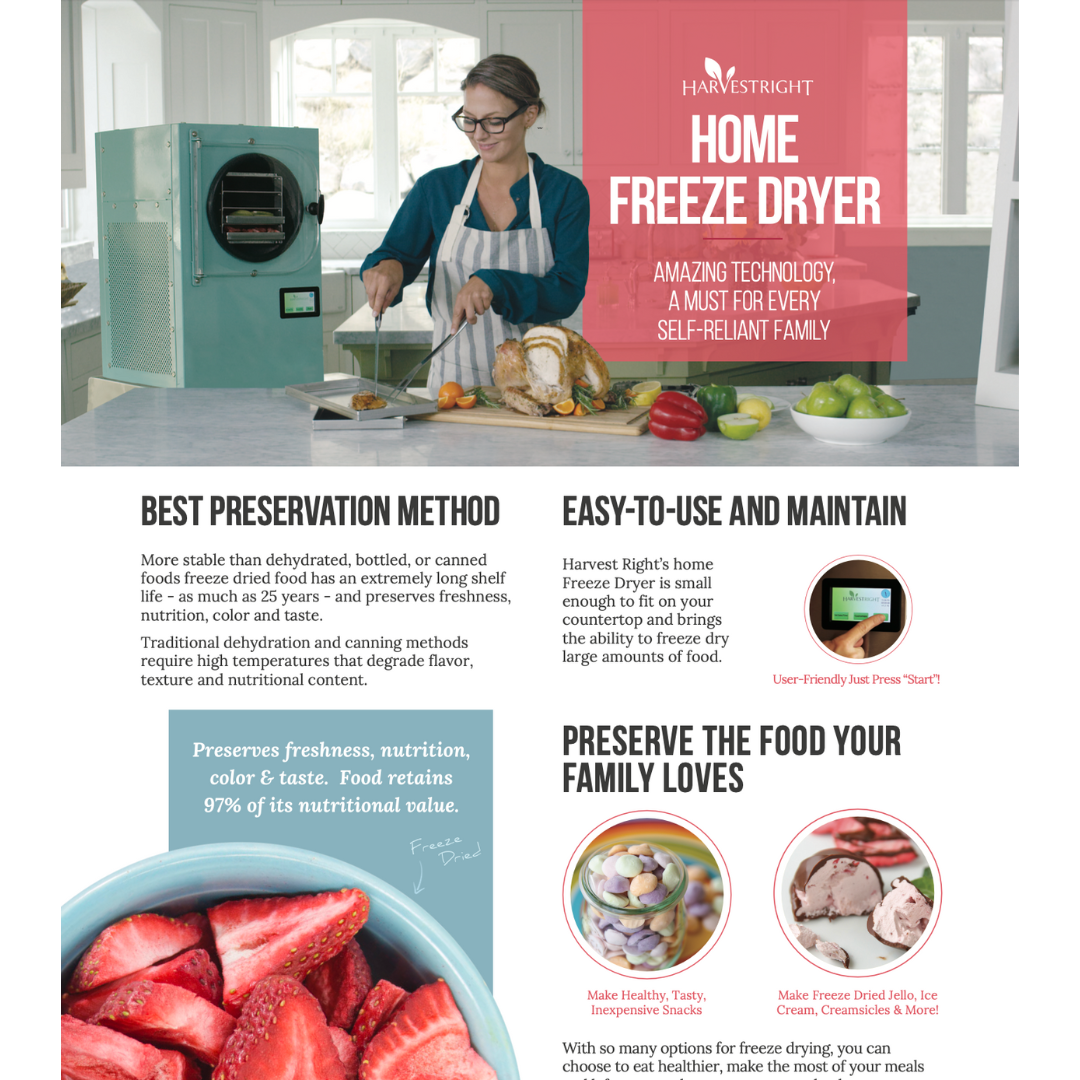 FreezeMaster Small Freeze Dryer - Household, Quick Operation, Stainless  Steel, Auto Control