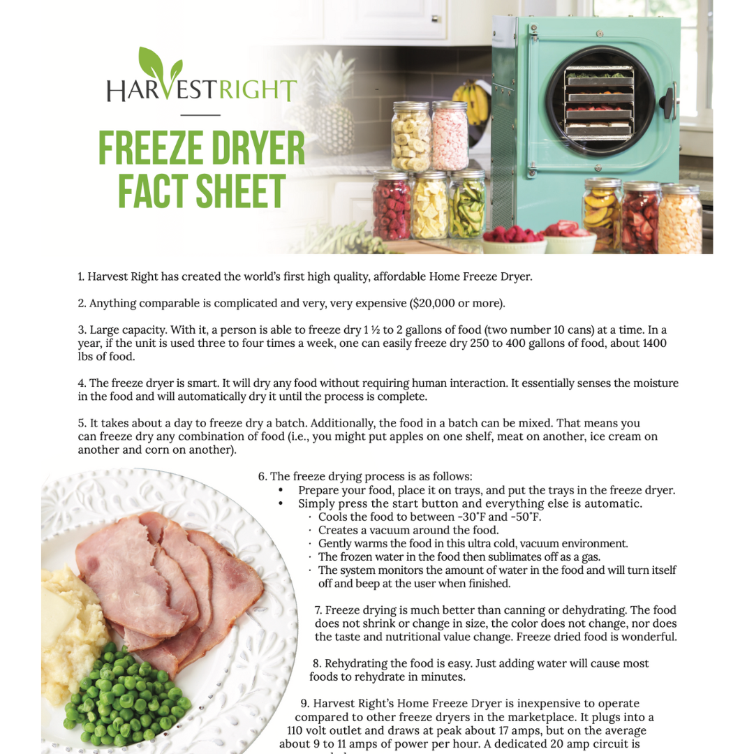Beginner's Guide to Home Freeze Drying - Harvest Right Personal Review