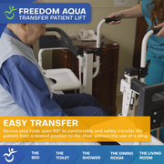 Freedom Aqua Electric Transfer Patient Lift - Waterproof Home Patient Transfer Chair - Senior.com Patient Lifts