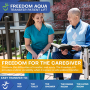 Freedom Aqua Electric Transfer Patient Lift - Waterproof Home Patient Transfer Chair - Senior.com Patient Lifts