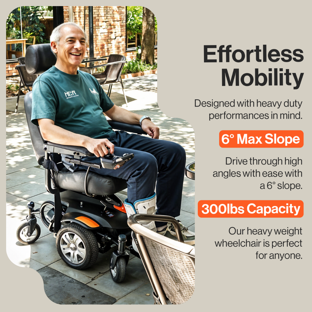 SuperHandy GoRide CRX Power Wheelchair with Reclining Backrest