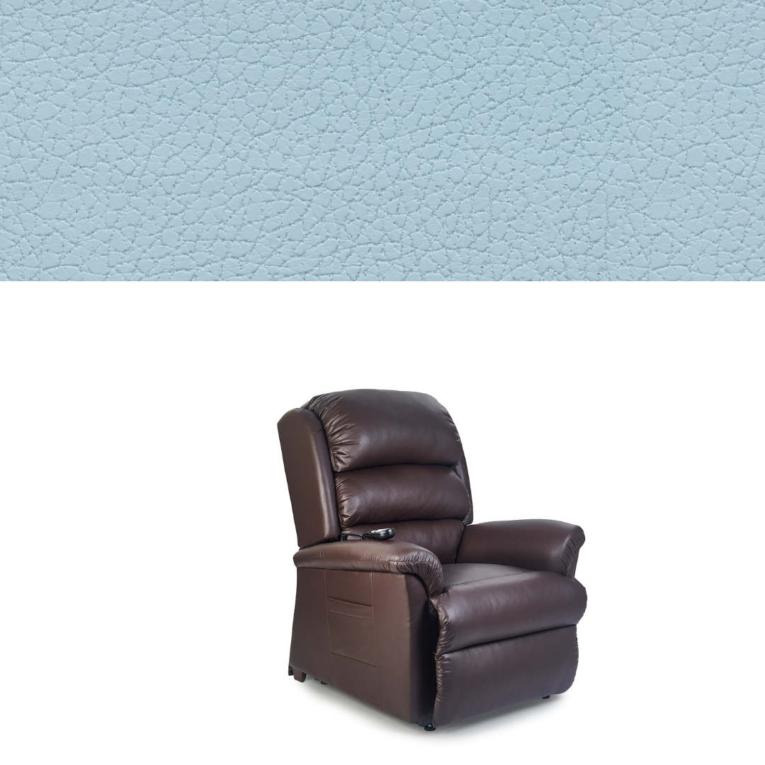 Dark brown recliner chair with cushioned arms and reclining base