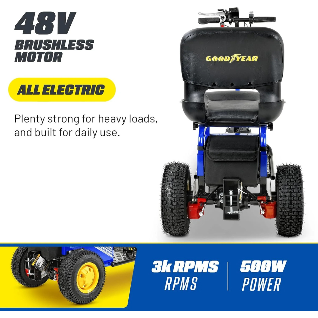 Goodyear Electric Tow Tractor - 2600 lbs Towing Cap - Senior.com Scooters