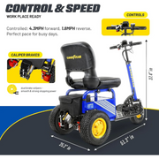 Goodyear Electric Tow Tractor - 2600 lbs Towing Cap - Senior.com Scooters