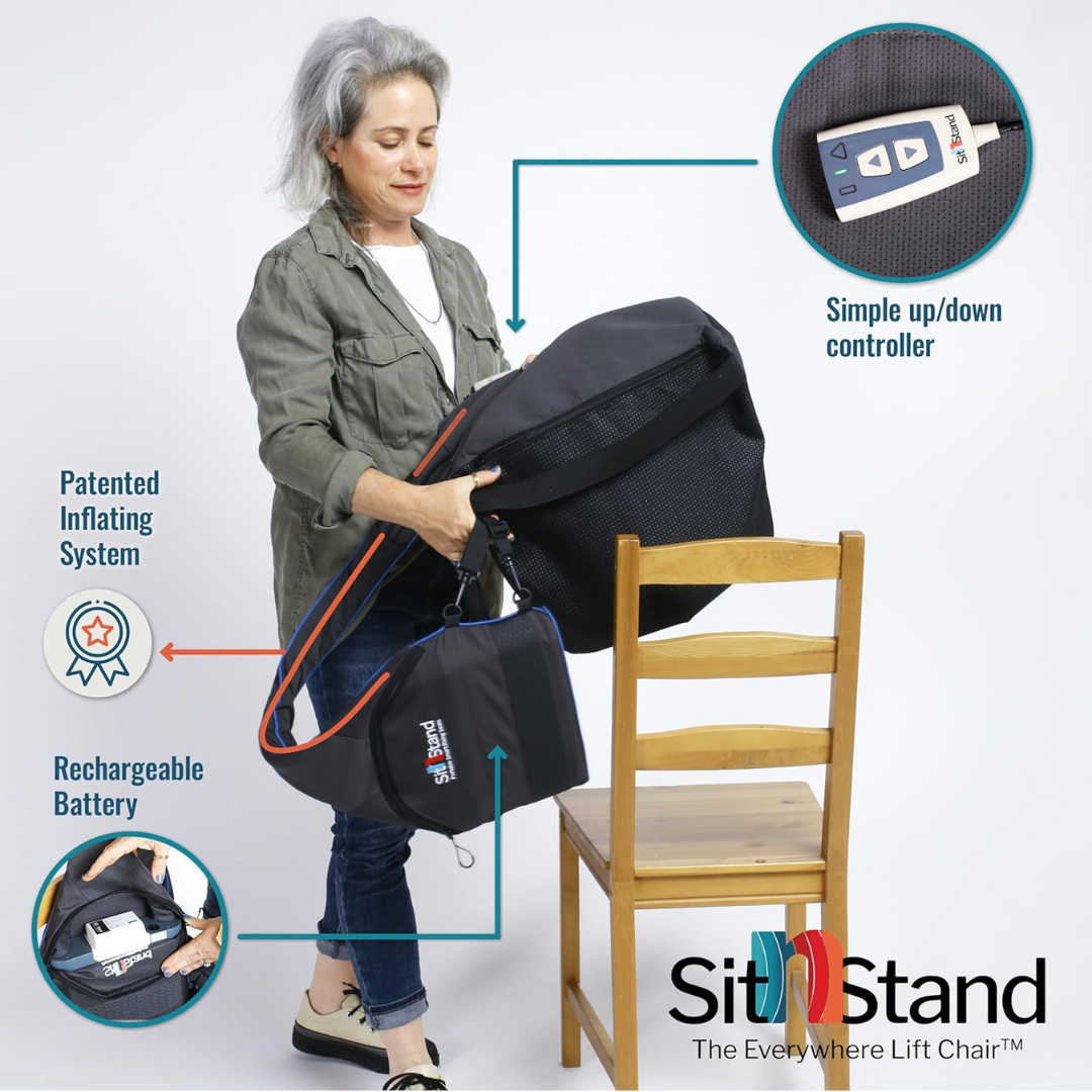 SitnStand Lift Assist Compact For Travel - Portable & Lifts Up To 400 lbs - Senior.com Standing Aids