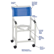 MJM International 118-3TW Standard Shower Chair with Commode Seat - Senior.com PVC Shower Chairs