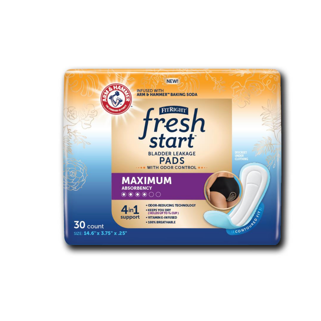 Medline FitRight Fresh Start Liners - Urinary and Postpartum Incontinence Pads - Senior.com Bladder Control Pads