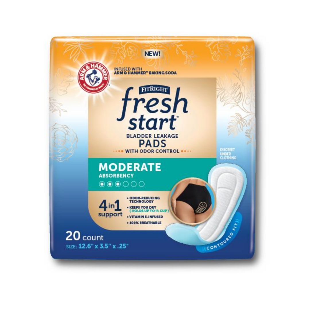 Medline FitRight Fresh Start Liners - Urinary and Postpartum Incontinence Pads - Senior.com Bladder Control Pads