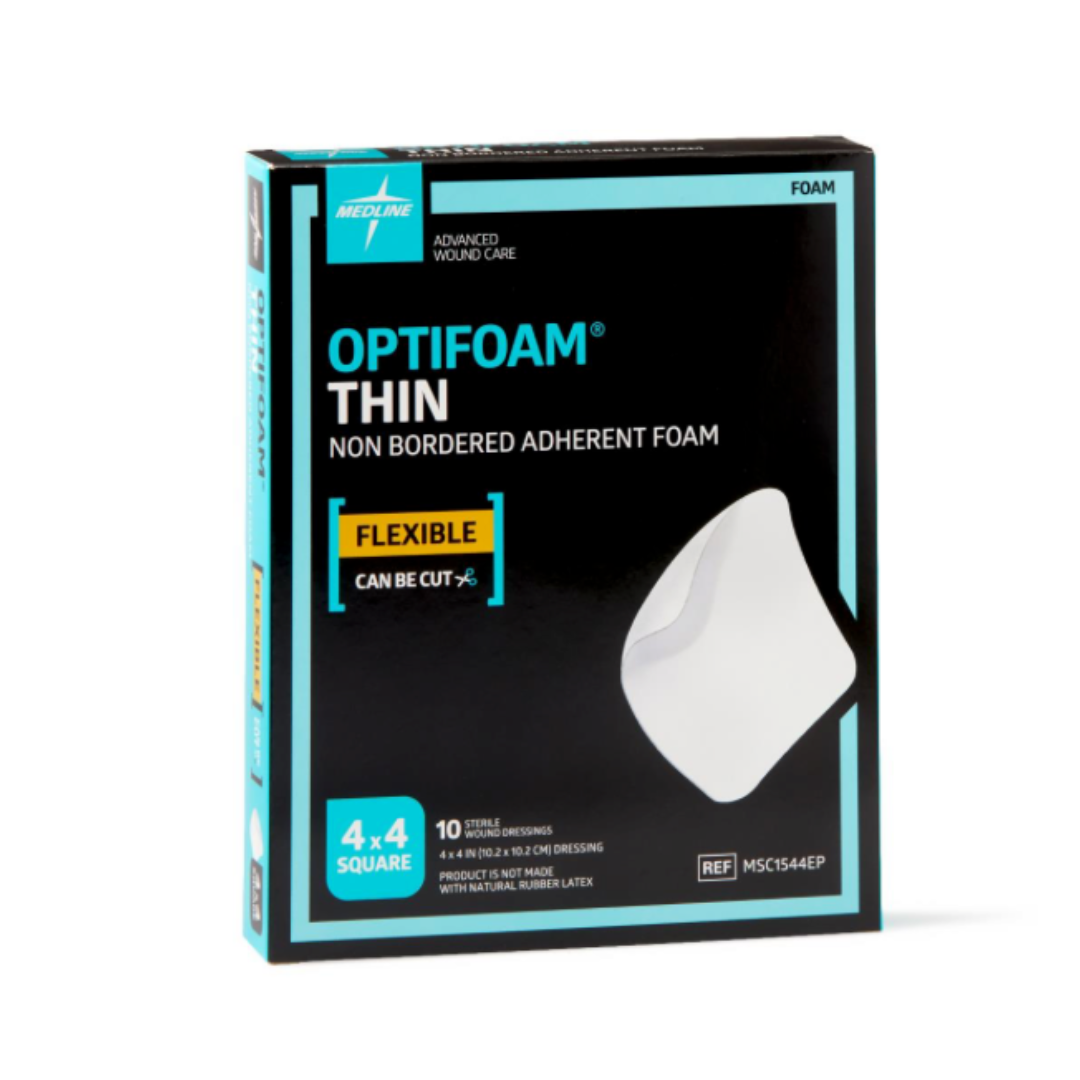 Medline Optifoam Thin Adhesive Foam Dressings - Senior.com Foam Dressings