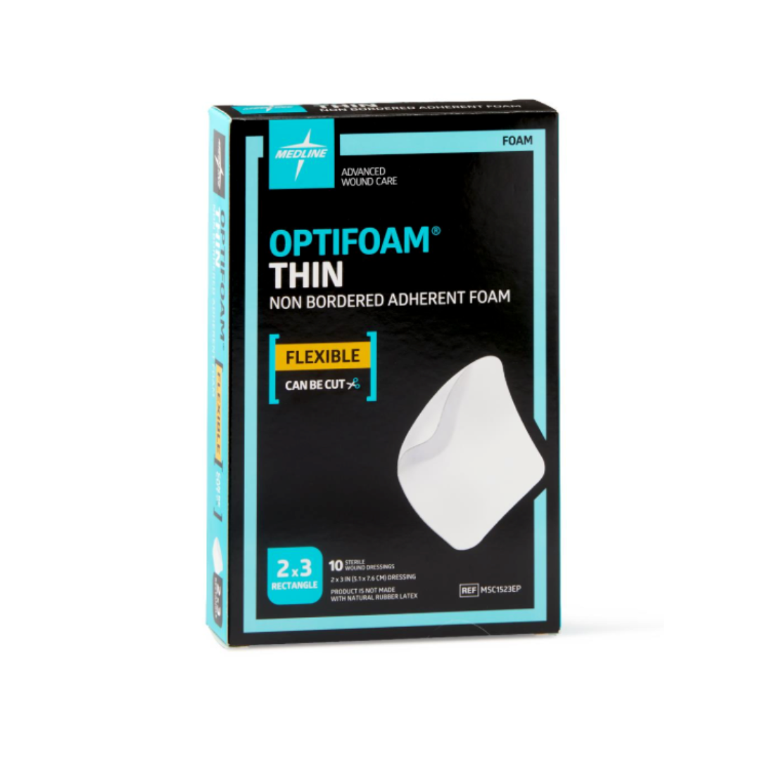 Medline Optifoam Thin Adhesive Foam Dressings - Senior.com Foam Dressings