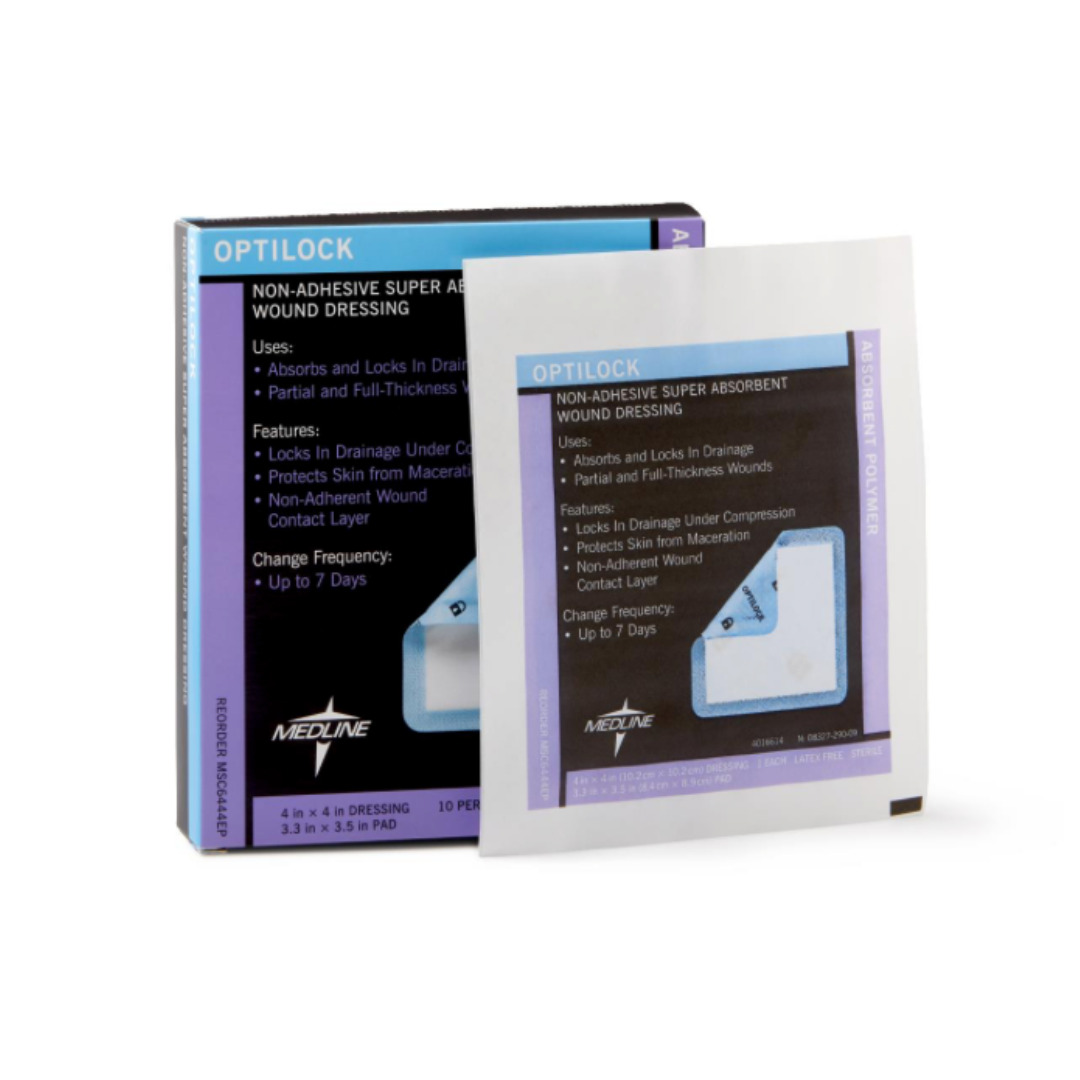 Medline OptiLock Nonadhesive Super Absorbent Wound Dressings - Senior.com Dressings