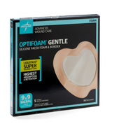 Medline Optifoam Gentle Silicone-Faced Foam Dressing with Liquitrap Super Absorbent Core - Sterile - Senior.com Dressings