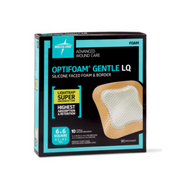 Medline Optifoam Gentle Silicone-Faced Foam Dressing with Liquitrap Super Absorbent Core - Sterile - Senior.com Dressings