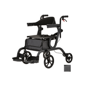 Nova Medical Gemini Hybrid 2-In-1 Walker Rollator & Transport Chair - Senior.com Hybrid Transport Chair/Rollators