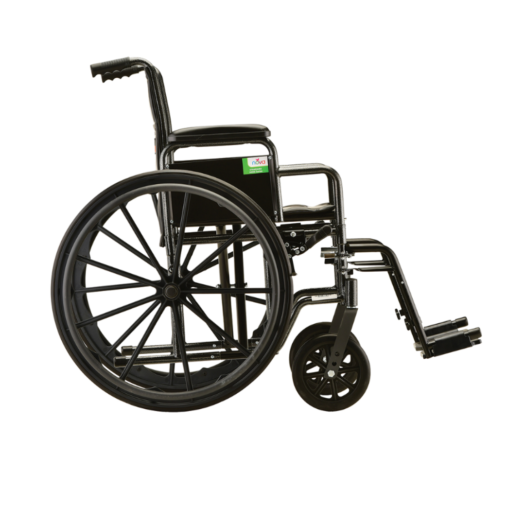 Nova Medical Steel Wheelchair w/ Detachable Desk Arms - Senior.com Wheelchairs